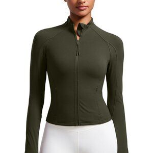 CRZ YOGA Butterluxe Womens Cropped Slim Fit Workout Jacket. Size Small